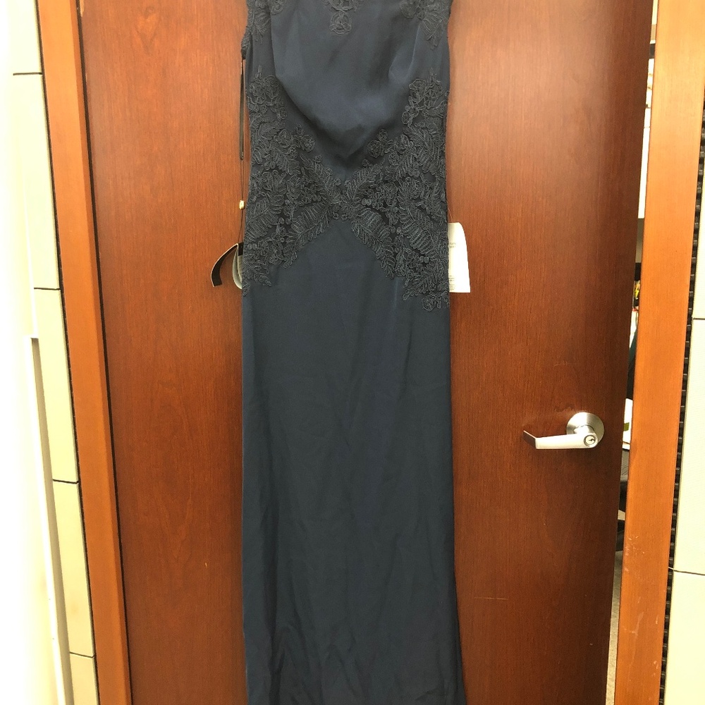 Stunning Tasashi navy gown